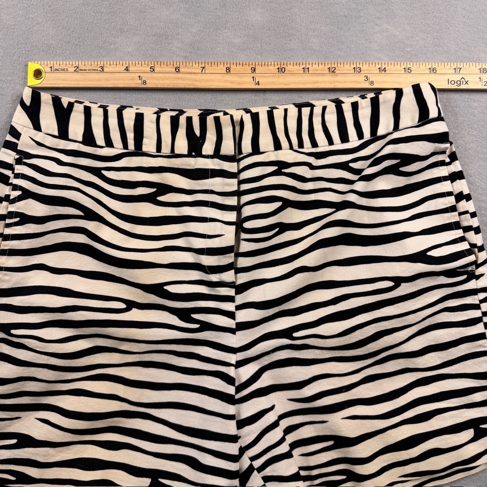 J McLaughlin Zebra Cotton Shorts Womens Size 12 Catalina Cloth - Picture 5 of 7